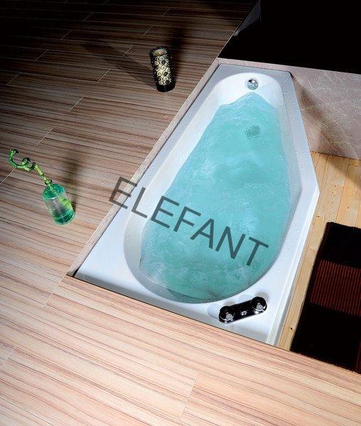 TIGRA L asymetrická vana 170x80x46cm, bílá